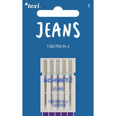 Jeans needles for household machines, 5 pcs, size 100