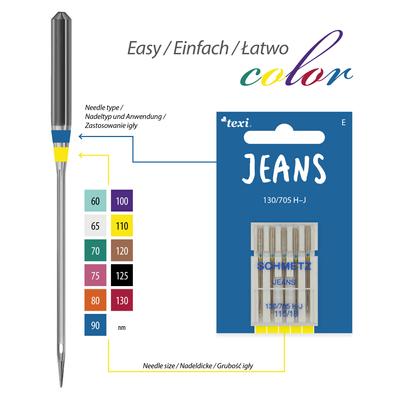Jeans needles for household machines, 5 pcs, size 110