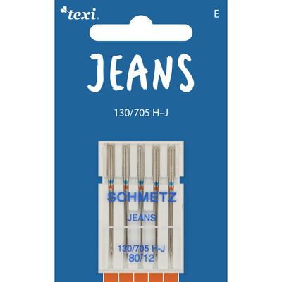 Jeans needles for household machines, 5 pcs, size 80