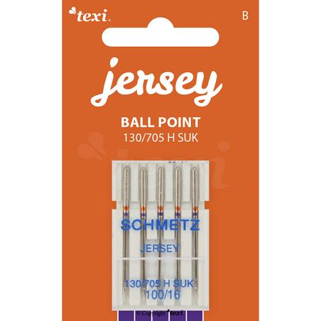 Igły kulkowe (średnia kulka) do maszyn domowych, 5 sztuk, grubość 100