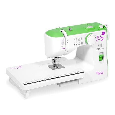 The Texi Joy 13 automatic, multi-function sewing machine with an extension table