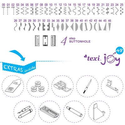 Multifunctional mechanical sewing machine, 48 stitches