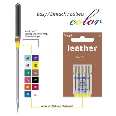 Igły do skóry do maszyn domowych, 5 sztuk, grubość 110