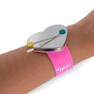 Bransoletka magnetyczna do igieł i szpilek, różowa