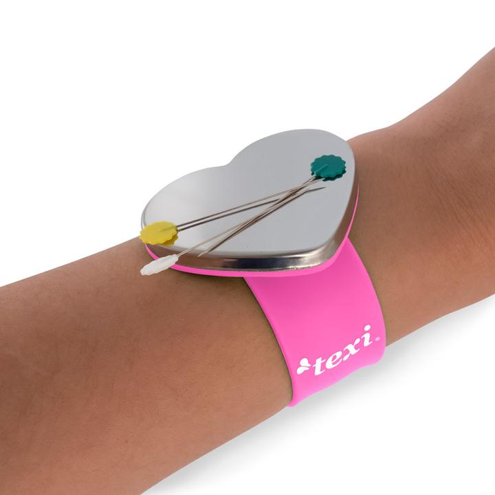 Bransoletka magnetyczna do igieł i szpilek, różowa
