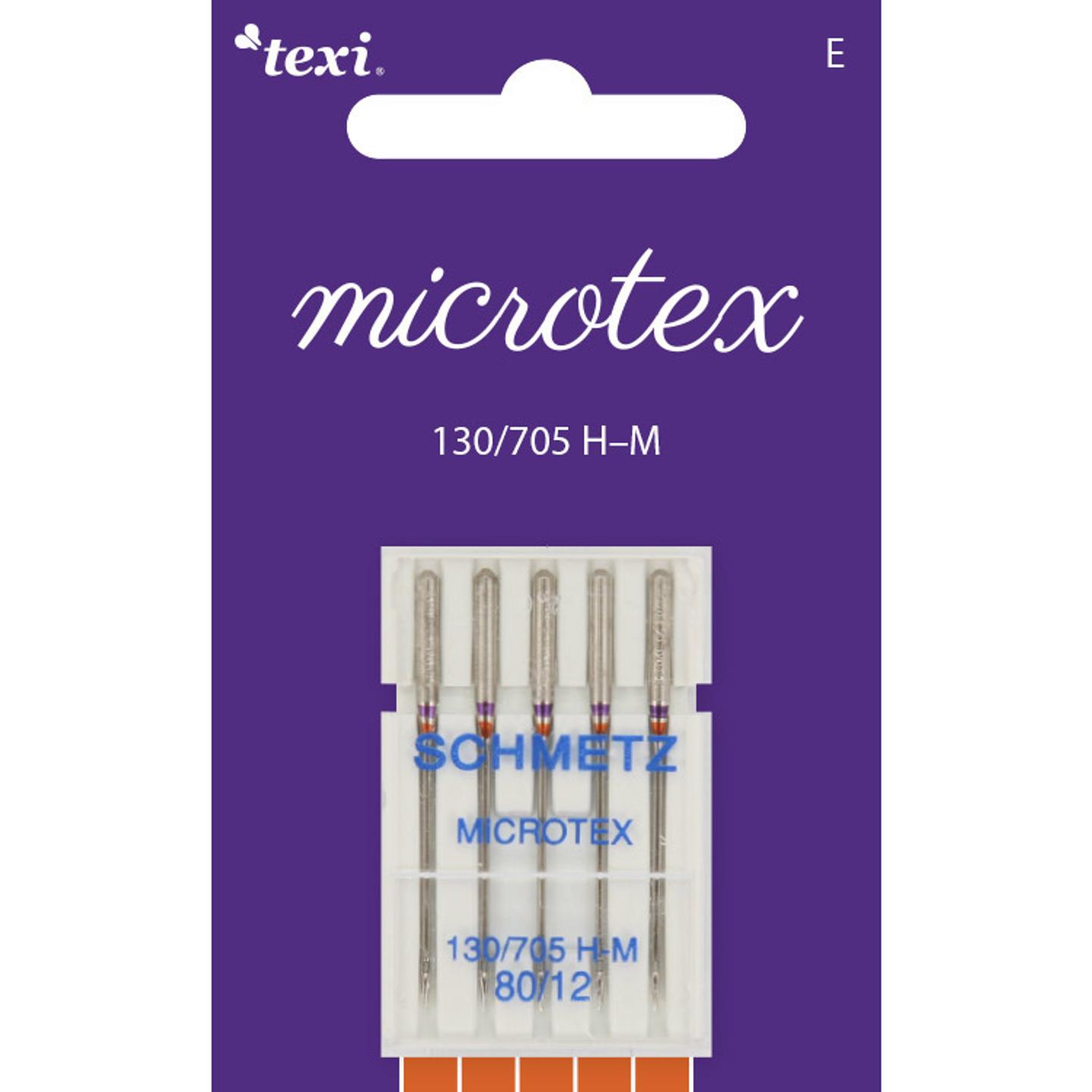 Microtex needles for household machines, 5 pcs, size 80
