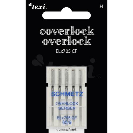 Needles for overlock/coverlock household machines, 5 pcs, size 65