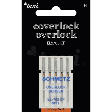 Needles for overlock/coverlock household machines, 5 pcs, size 80
