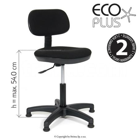Industrial upholstered chair with pneumatic lift