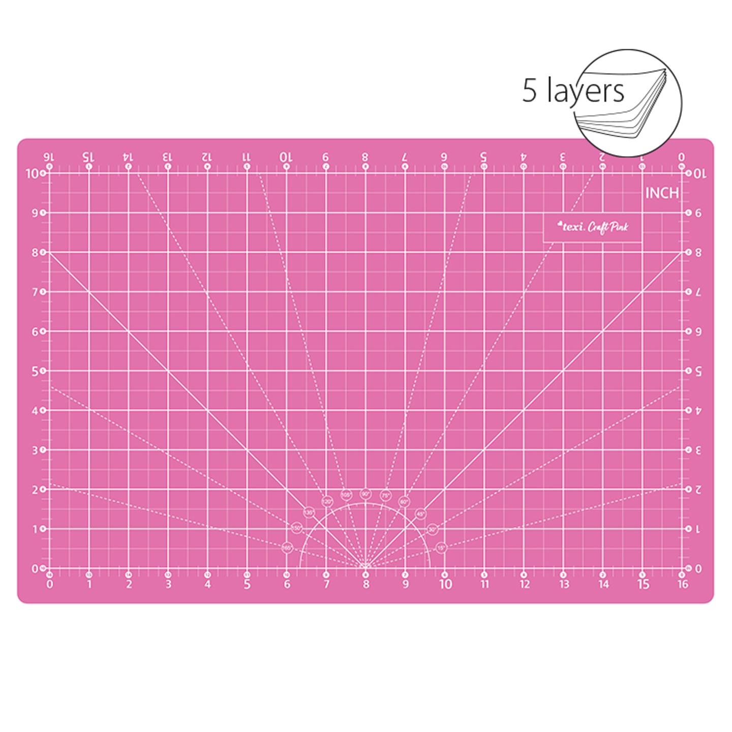 Self-healing cutting mat, 45x30 cm, pink