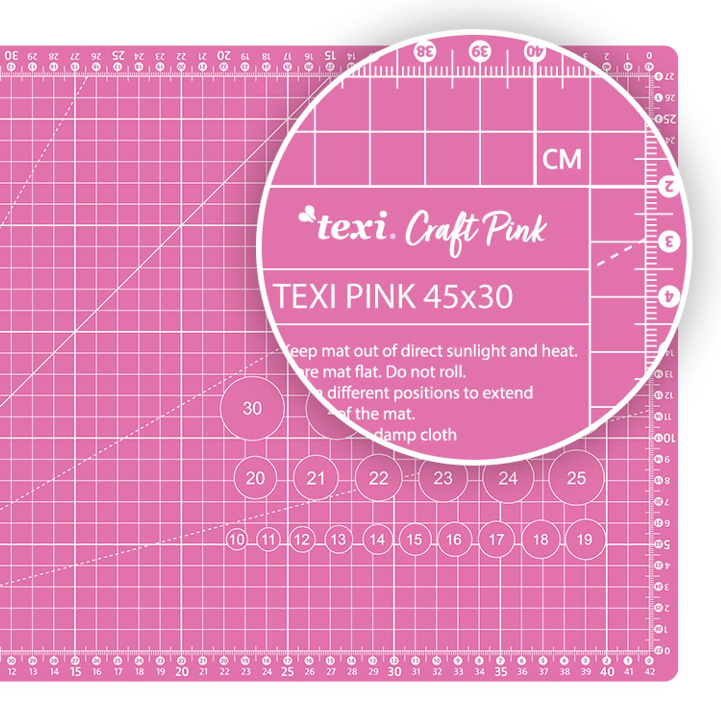 Self-healing cutting mat, 45x30 cm, pink