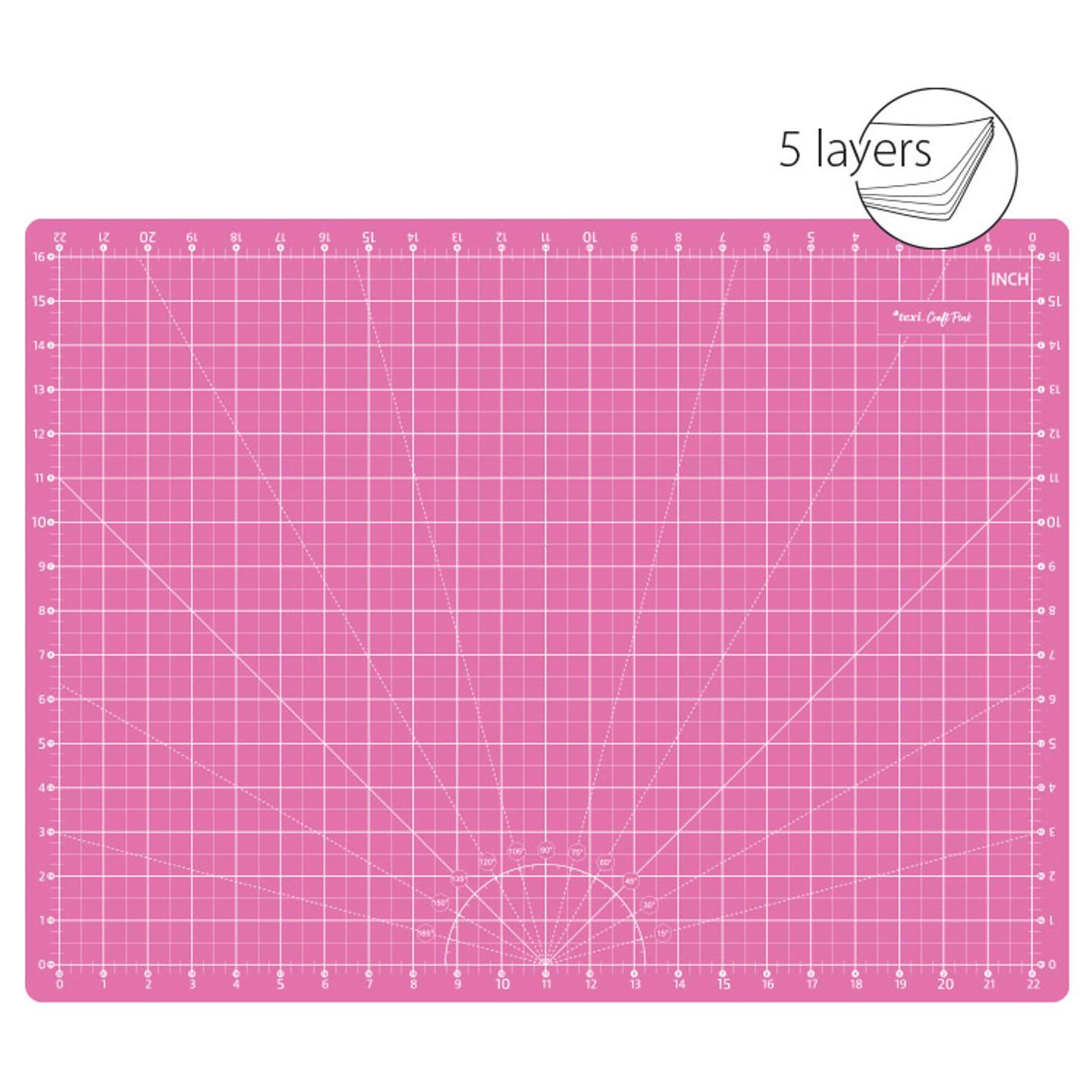Self-healing cutting mat, 60x45 cm, pink