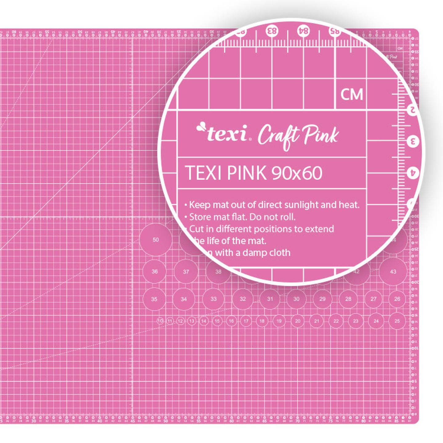 Self-healing cutting mat, 90x60 cm, pink