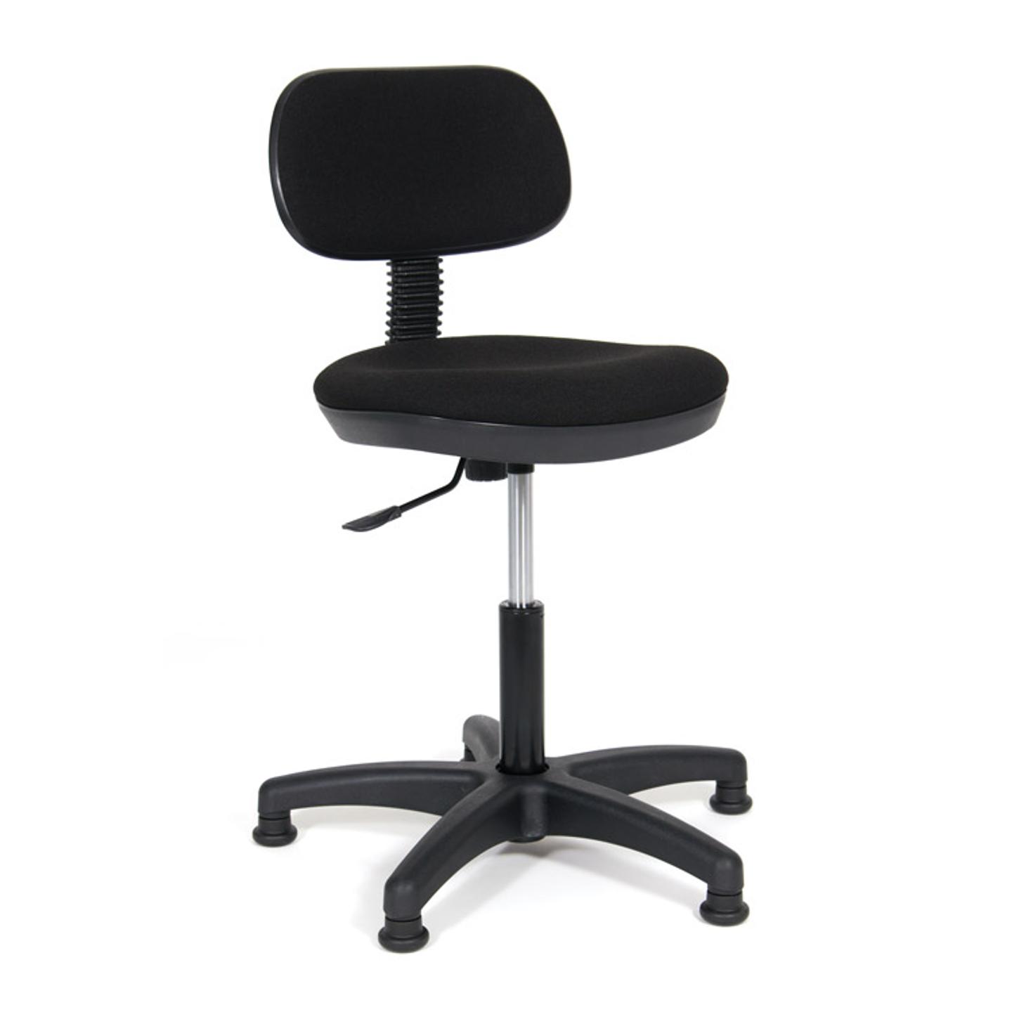 Industrial upholstered chair with pneumatic lift