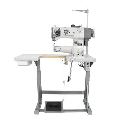 Cylinder lockstitch machine for sewing heavy materials with unison feed and built-in motor - complete set