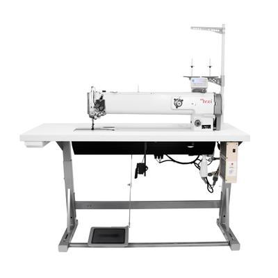 Automatic heavy duty long arm lockstitch sewing machine with unison feed - complete set