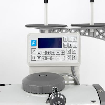 Automatic heavy duty long arm lockstitch sewing machine with unison feed - complete set