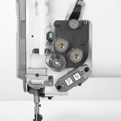 Automatic heavy duty long arm lockstitch sewing machine with unison feed - complete set