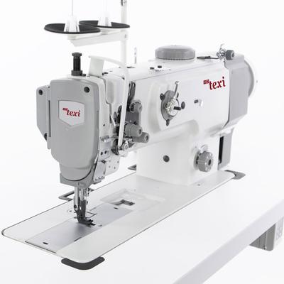 Lockstitch machine for sewing heavy materials with unison feed and built-in motor - complete set
