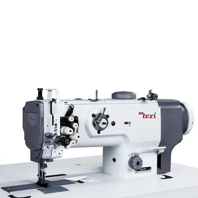 2-needle lockstitch machine for sewing heavy materials with triple feed and built-in motor - complete set