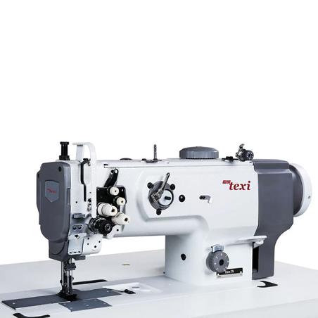 2-needle lockstitch machine for sewing heavy materials with triple feed and built-in motor - complete set