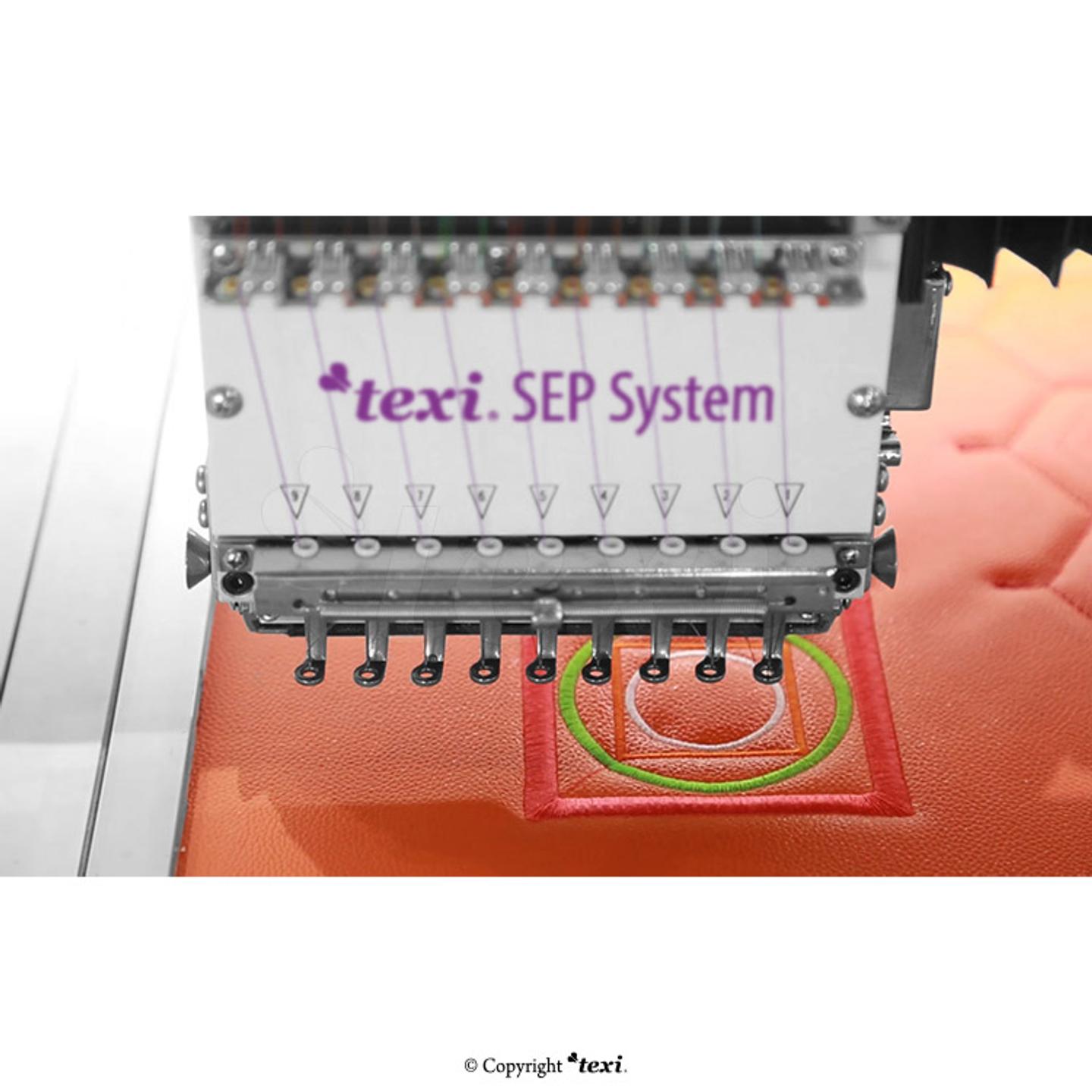 Multifunctional machine for sewing, embroidering and perforating leather and coated fabrics