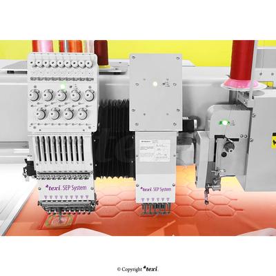 Multifunctional machine for sewing, embroidering and perforating leather and coated fabrics