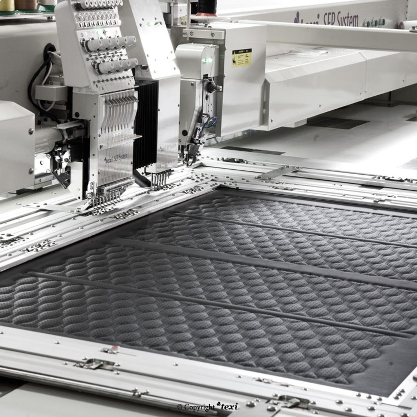 Multifunctional machine for sewing, embroidering and perforating leather and coated fabrics