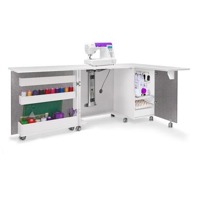 Rozkładana szafka - pracownia krawiecka, kolor szary