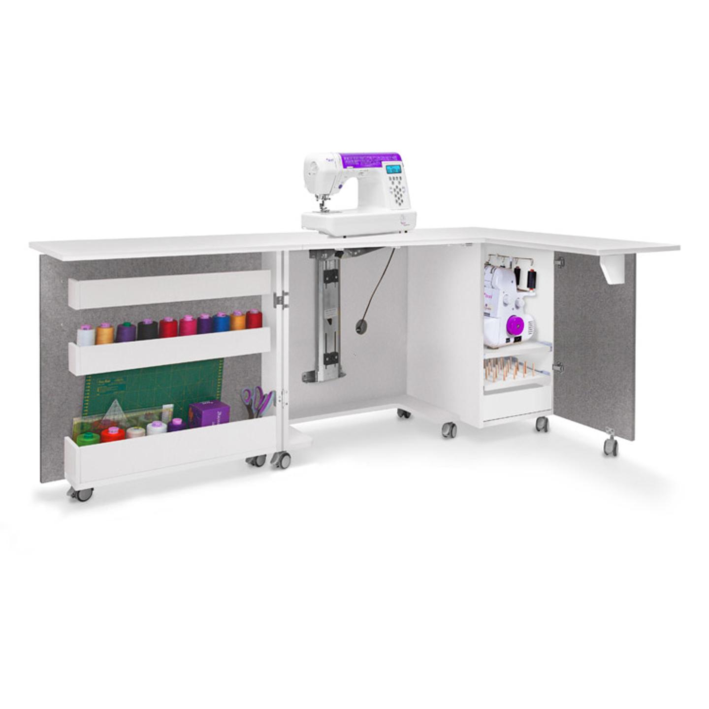 Folding cabinet - tailor's workshop, grey color