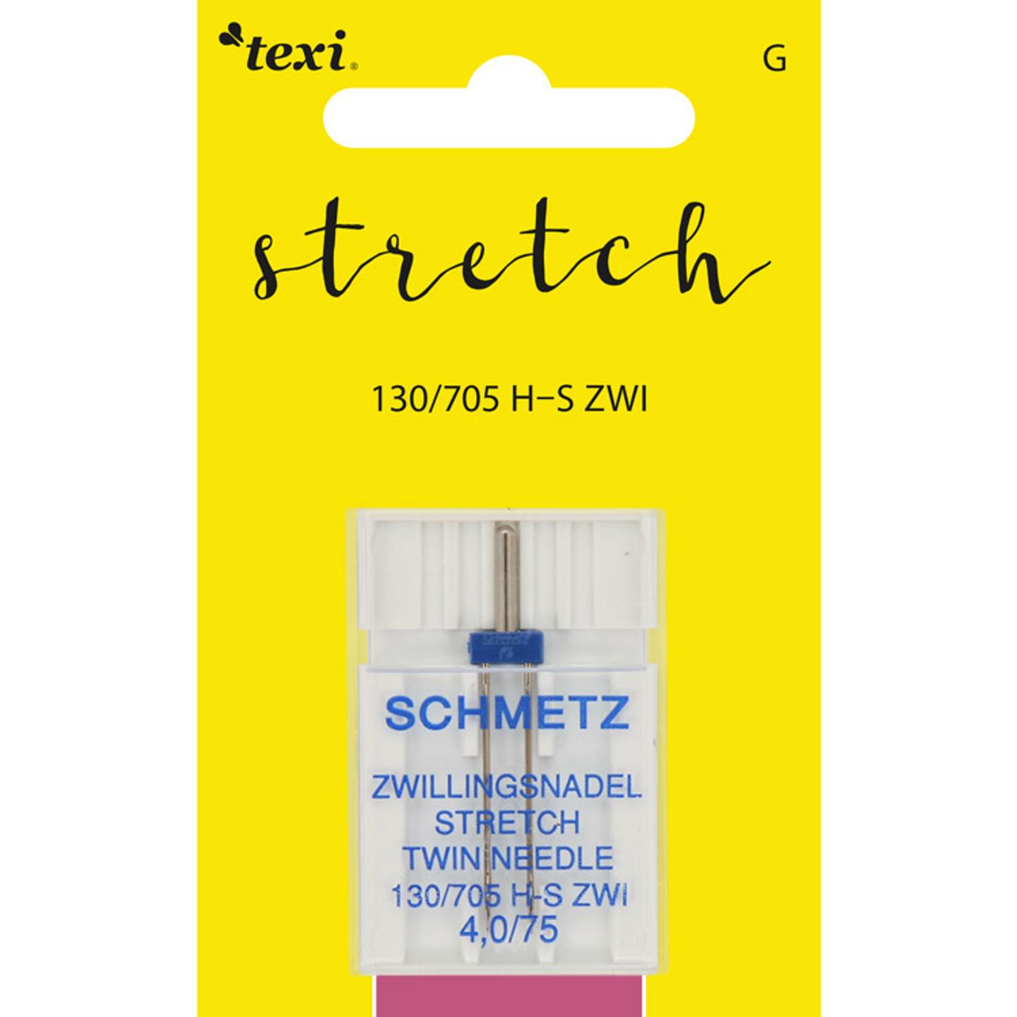 Igły do stretchu i dzianin do maszyn domowych, para, rozstaw 4,0mm, 2x75