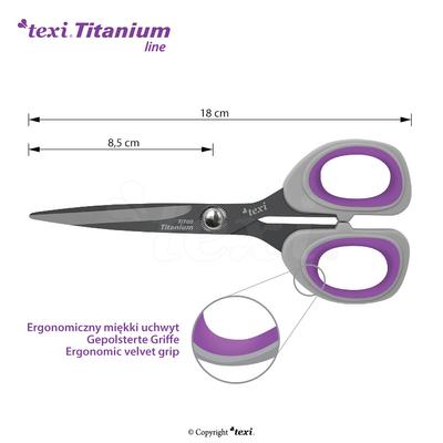 7" (18 cm) Titanium coated, professional dressmaker shears