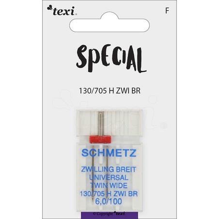 Igły do ściegu ozdobnego do maszyn domowych, para, grubość 100, rozstaw 6,0 mm