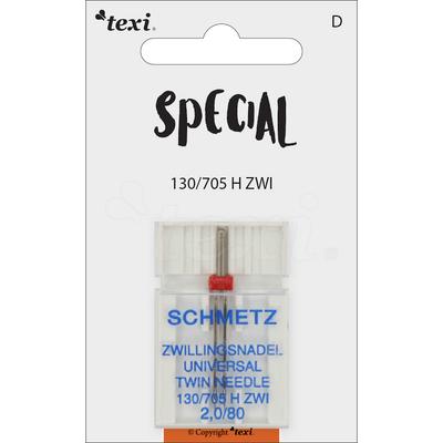 Igły do ściegu ozdobnego do maszyn domowych, para, grubość 80, rozstaw 2,0 mm