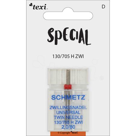 Igły do ściegu ozdobnego do maszyn domowych, para, grubość 80, rozstaw 2,0 mm