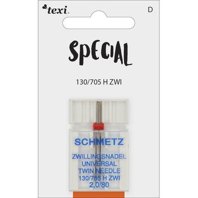 Igły do ściegu ozdobnego do maszyn domowych, para, grubość 80, rozstaw 2,0 mm