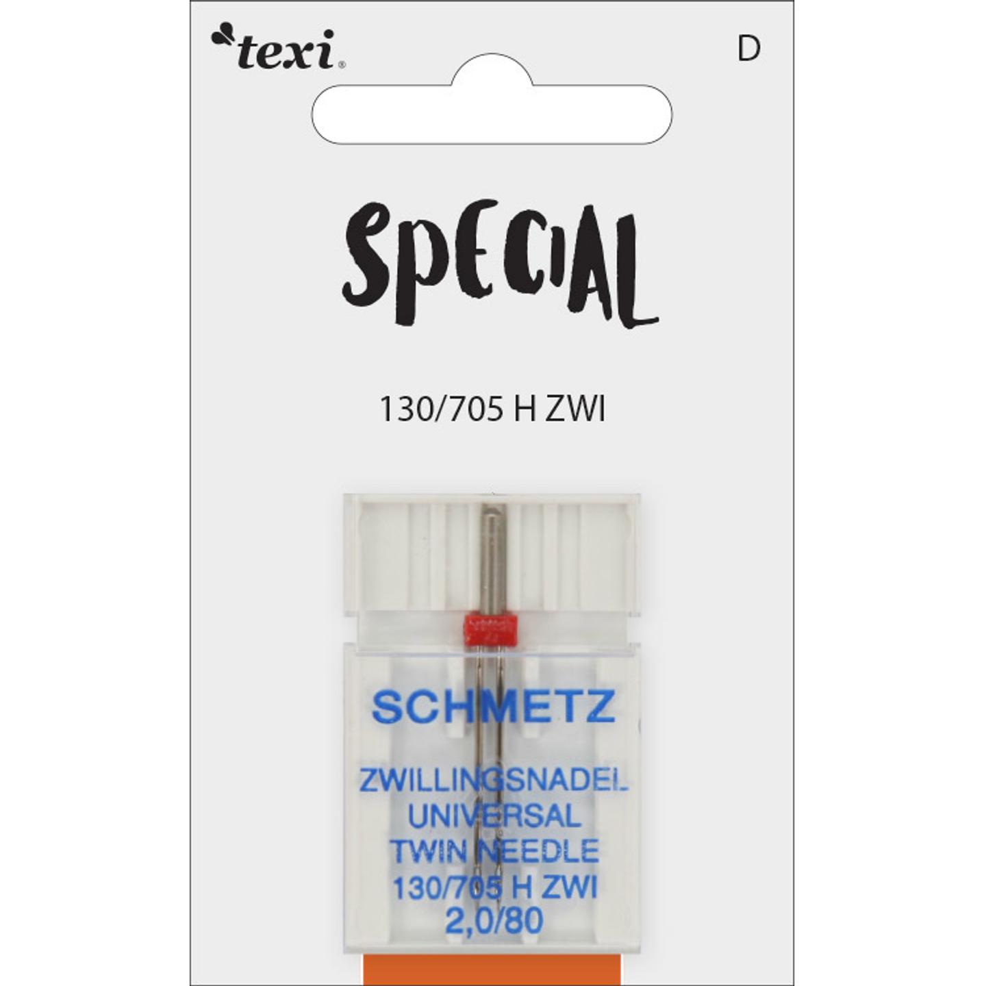 Igły do ściegu ozdobnego do maszyn domowych, para, grubość 80, rozstaw 2,0 mm