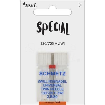 Igły do ściegu ozdobnego do maszyn domowych, para, grubość 80, rozstaw 2,5 mm