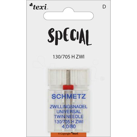 Igły do ściegu ozdobnego do maszyn domowych, para, grubość 80, rozstaw 4,0 mm