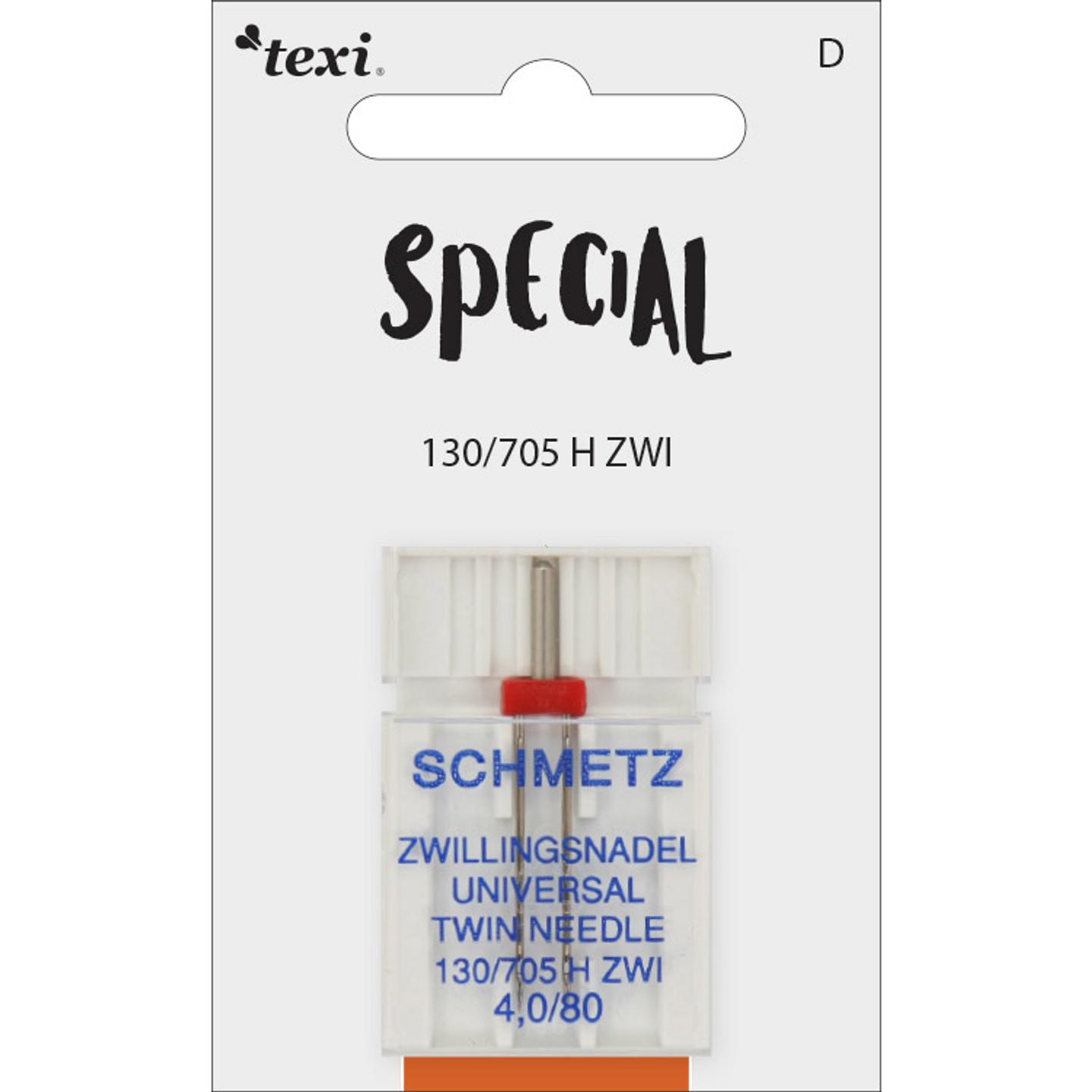 Igły do ściegu ozdobnego do maszyn domowych, para, grubość 80, rozstaw 4,0 mm