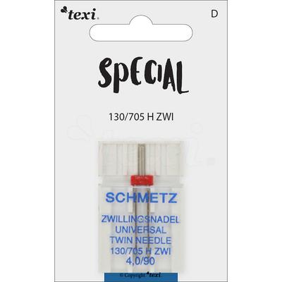 Igły do ściegu ozdobnego do maszyn domowych, para, grubość 90, rozstaw 4,0 mm