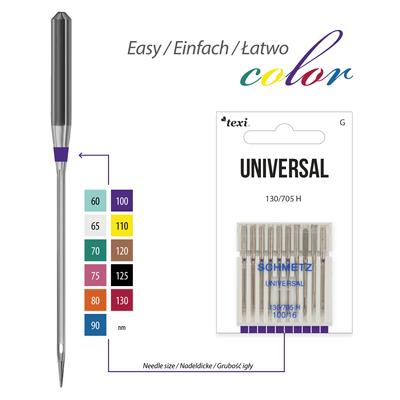 Igły uniwersalne do maszyn domowych, 10 sztuk, grubość 100