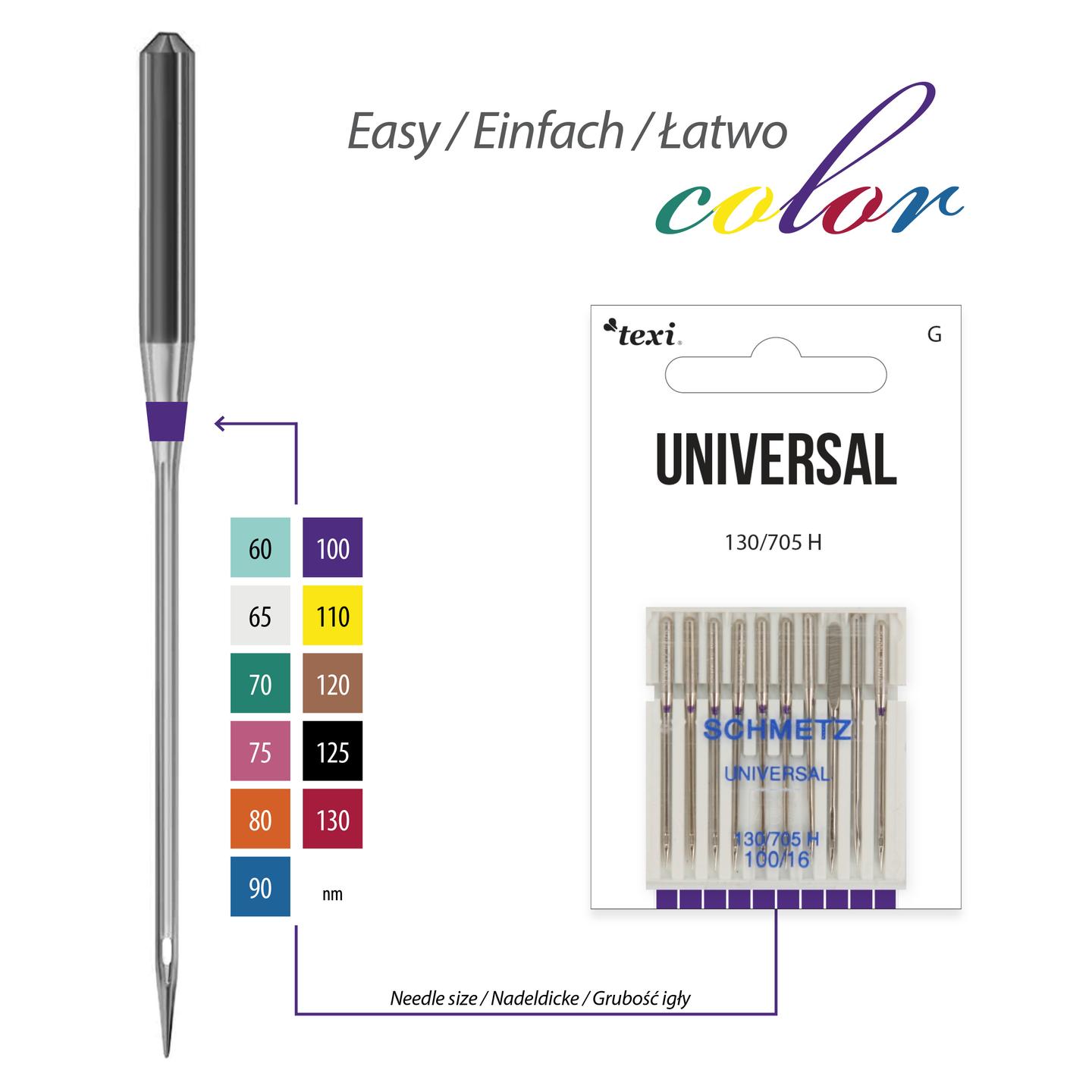 Igły uniwersalne do maszyn domowych, 10 sztuk, grubość 100