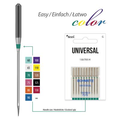 Universal needles for household machines, 10 pcs, size 70