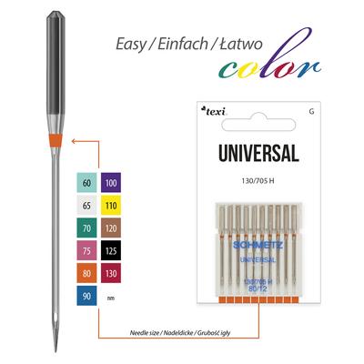 Igły uniwersalne do maszyn domowych, 10 sztuk, grubość 80