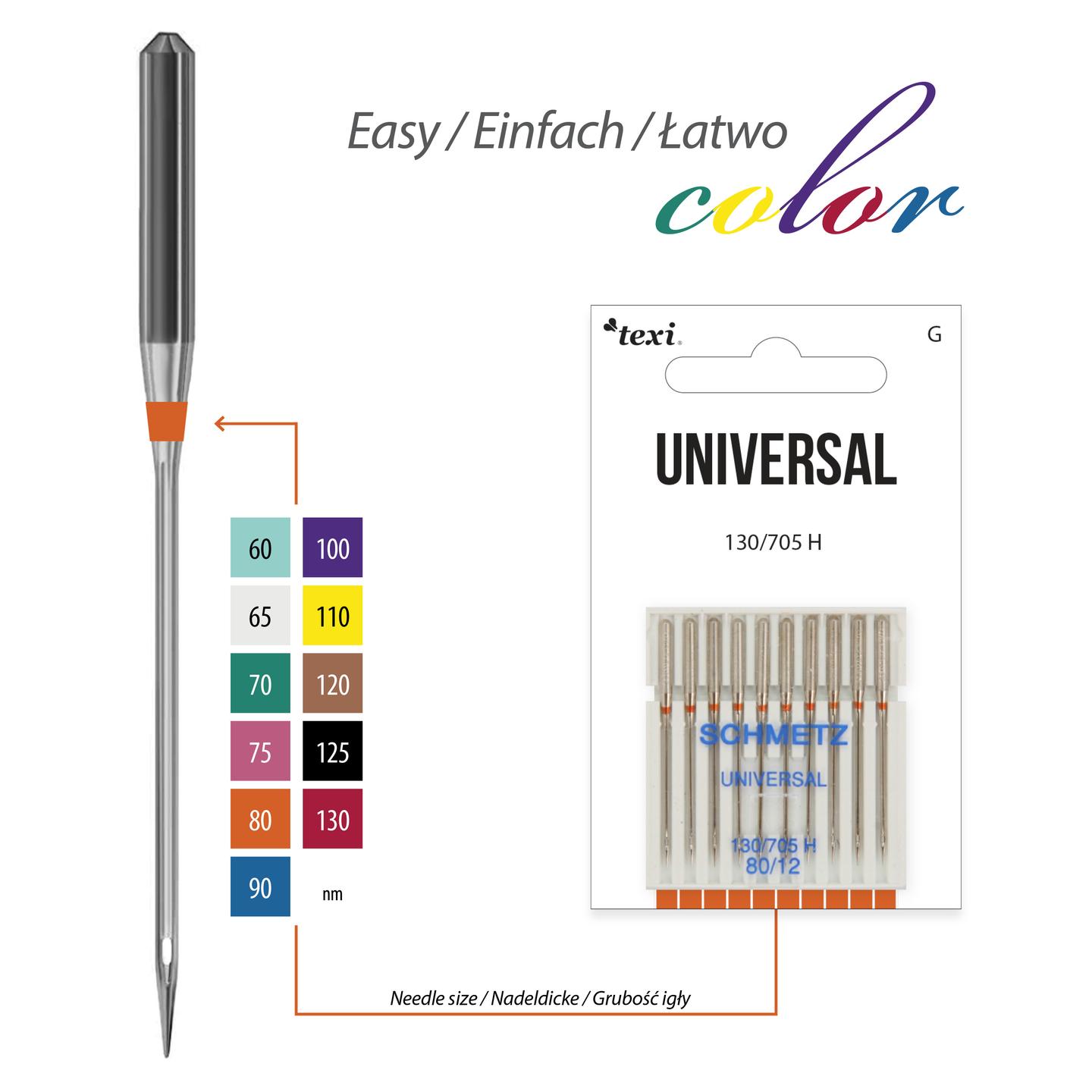 Igły uniwersalne do maszyn domowych, 10 sztuk, grubość 80