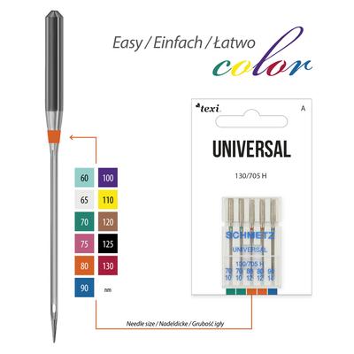 Igły uniwersalne do maszyn domowych, 5 sztuk, grubość 70x2, 80x2, 90x1