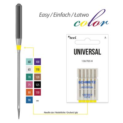 Universal needles for household machines, 5 pcs, size 110
