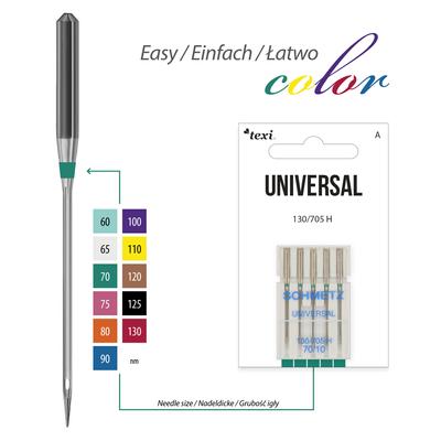 Igły uniwersalne do maszyn domowych, 5 sztuk, grubość 70