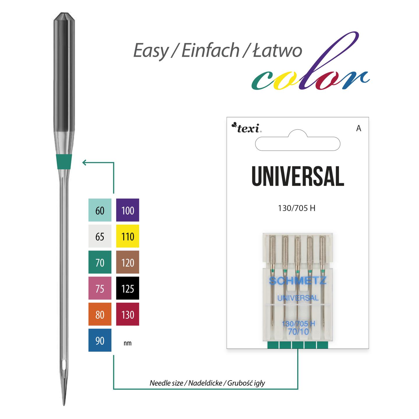 Igły uniwersalne do maszyn domowych, 5 sztuk, grubość 70